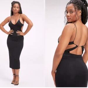 LAST CHANCE GOOD AMERICAN STRAPPY PLUNGE BACK DRESS Size 2 (Med)